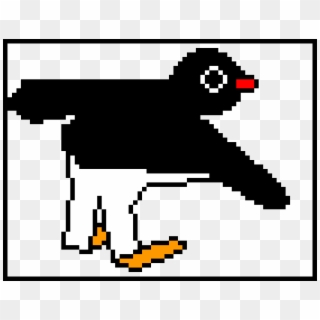 Pingu - Black Pink Pixel Art Clipart