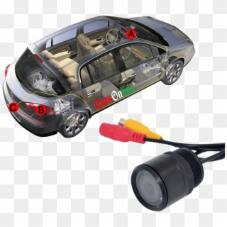 Car Rear View With Auto Infrared Camera Complete Kit - Renault Vel Satis Automatico Clipart