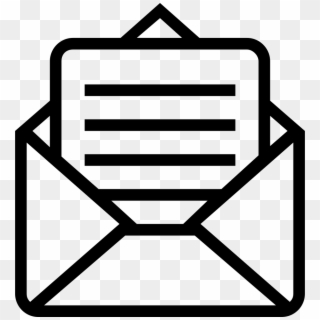 Opened Email Outlined Interface Symbol Comments - Open Envelope Icon Png Clipart
