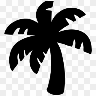 Open - Palm Tree Emoji Black And White Clipart