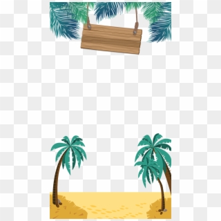 Beach Vacation - Palm Tree Snapchat Filter Clipart