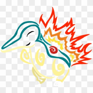 Tribalish Cyndaquil By Vaguelygenius - Graphic Design Clipart
