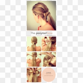 View In Gallery Hair Bow Ponytail - Ponytail Easy Cute Hairstyles Step By Step Clipart