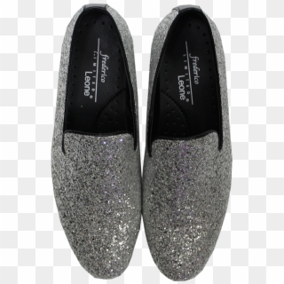 Picture Of Silver Sparkle Shoe - Slip-on Shoe Clipart