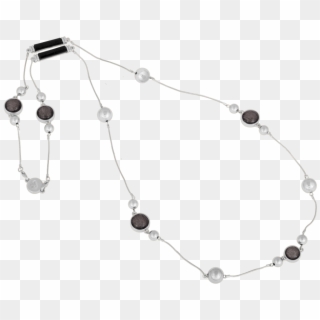 Ioaku Moon Iconic Silver Sparkle Grey - Necklace Clipart