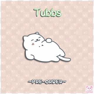 Pre-order*** Tubbs Neko Atsume Hard Enamel Pin - Illustration Clipart