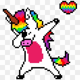 Dabbing Unicorn - Cute Pixel Art Unicorn Clipart
