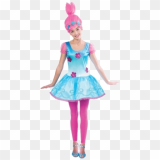 Child Girls Trolls Poppy Age Costume Png Poppy Troll - Trolls Costumes Clipart