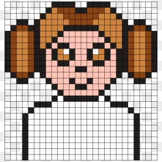 Princess Leia Perler Bead Pattern / Bead Sprite - Pixel Text Bubble Png Clipart