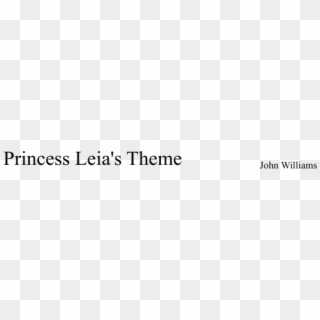 Princess Leia's Theme Sheet Music Composed By John - Beige Clipart