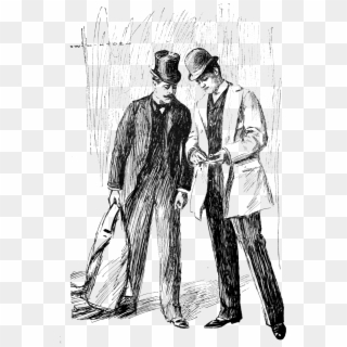 Memoirs Of Sherlock Holmes 1894 Burt - Sherlock Holmes Watson Illustration Clipart