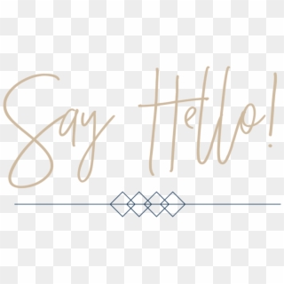 Say-hello - Calligraphy Clipart