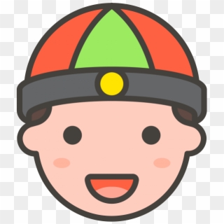 Man With Chinese Cap Emoji - Icon Clipart