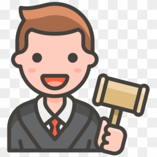 Man Judge Emoji - Juiz Icone Png Clipart