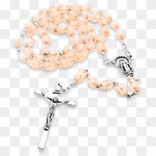 Rose Rosary Beads - Christian Cross Clipart