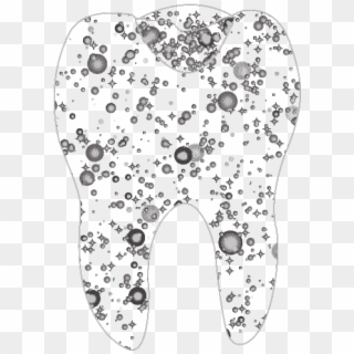 A Tooth With A Filling Made Of Stars - Drawing Clipart