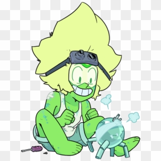 Green Fictional Character Cartoon Clip Art Leaf Organism - Steven Universe Peridot Memes - Png Download