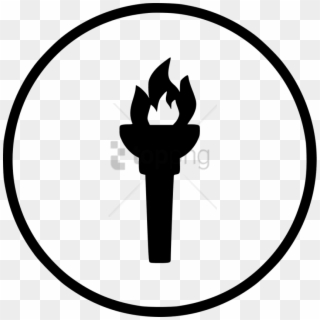 Free Png Black Olympic Fire Png Image With Transparent - Torch Fire Icon Png Clipart