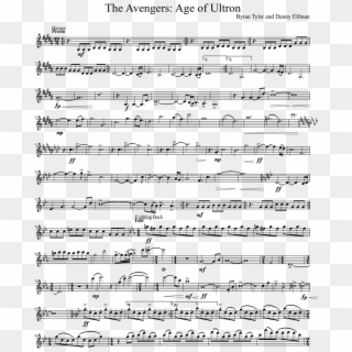 Age Of Ultron Sheet Music Composed By Byran Tyler And - Partitura Para Clarinete 4 Tenentes Clipart