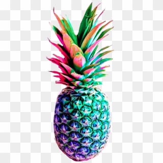 502 X 1132 4 - Colorful Pineapple With Pink Background Clipart
