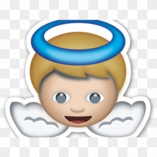 Emoji Clipart Angel - Emoticon Angel Whatsapp - Png Download