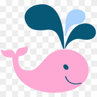 Pink Whales Cliparts - Pink Whale Clip Art - Png Download