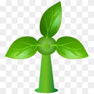 Green Leaves Wind Turbine Png Clip Art Transparent Png