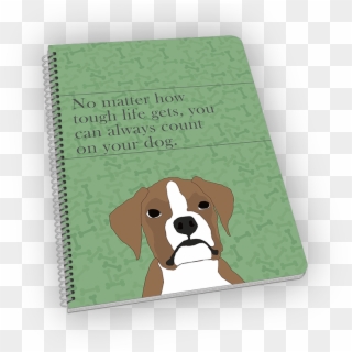 Spiral-bound Notebook With Boxer On The Cover - Boxer Clipart