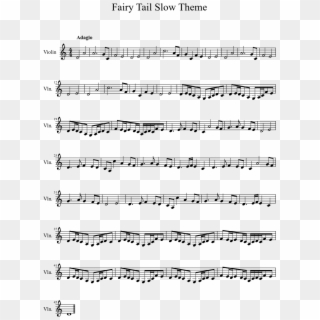 Fairy Tail Slow Theme Sheet Music 1 Of 1 Pages - Professor Layton Violin Sheet Music Clipart