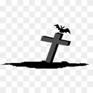 Halloween Cemetery Headstone Jack O' Lantern Grave - Halloween Cross Clipart