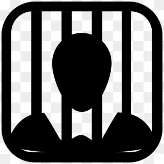 Si Glyph Person Prison Png Icon Free Ⓒ - Person In Prison Icon Png Clipart