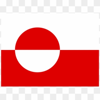 Flag Of Greenland Logo Png Transparent - Circle Clipart