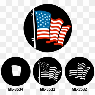 American Flag Gobos Combined Clipart