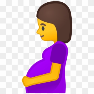 Pregnant Woman Icon - Emoji Gravida Png Clipart