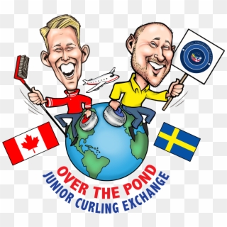 Over Pond Junior Curling 1 - Canada Flag Clipart