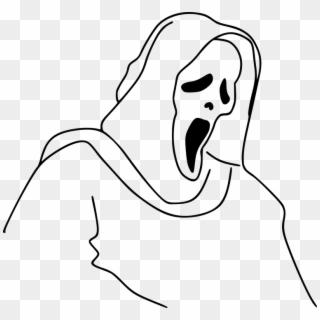 Ghost, Ghost Face, Halloween, Holiday, Phantom - Ghost Face Drawing Clipart