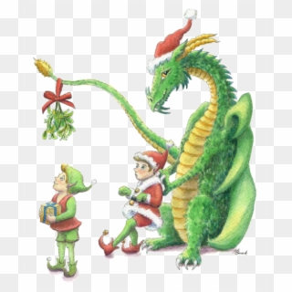 Christmas Dragon - Holiday Dragon Clipart