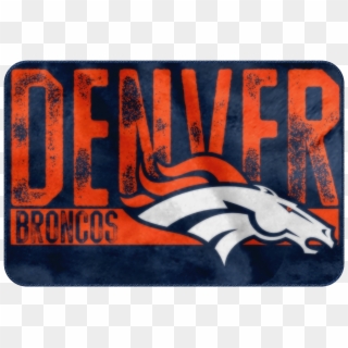 20" X 30" Worn Out Printed Foam Mat - Denver Broncos Time To Ride Clipart