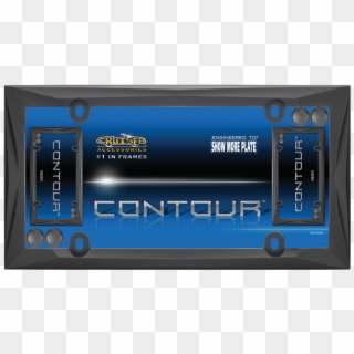 Contour License Plate Frame Die Cast Metal Gray - Vehicle Audio Clipart