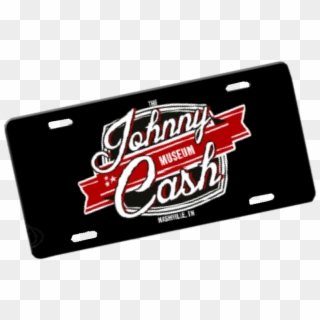 Johnny Cash Museum Logo License Plate - Metal Clipart