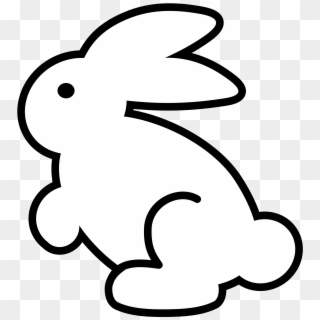 Clipart Info - White Bunny Black Background - Png Download