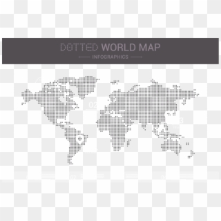Download Dotted World Map Vector - Dotted World Map Png Clipart