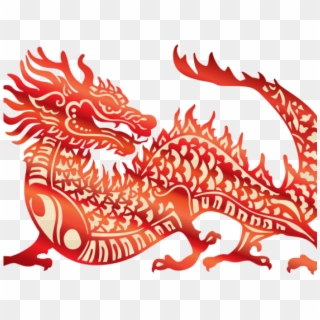 Red Chinese Dragon Vector Clipart