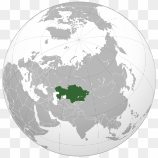Map Kazakhstan On A World - World Map With Kazakhstan Clipart