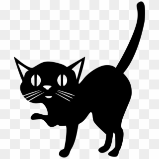 Cat Animal Black Shadow Tail Comments - Cat Grabs Treat Clipart