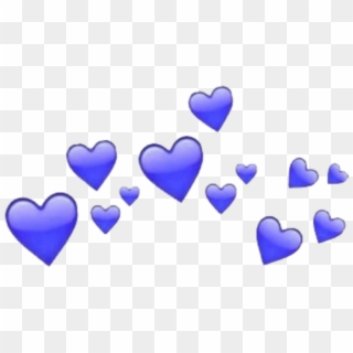 #blue #hearts #heart #crowns #heartcrown #tumblr #freetoedit - Heart Emoji Meme Template Clipart