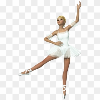 3d White Ballerina Free Clipart - 3d Ballerina - Png Download
