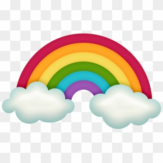 Rainbow - Arco Iris Com Nuvem Chuva De Amor Clipart