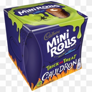 Cadbury 12 Mini Rolls Milk Chocolate Trick Or Treat - Cadbury Mini Rolls Cauldron Clipart