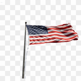 American Flag On Pole Png Picture Black And White Download - Flag Of The United States Clipart
